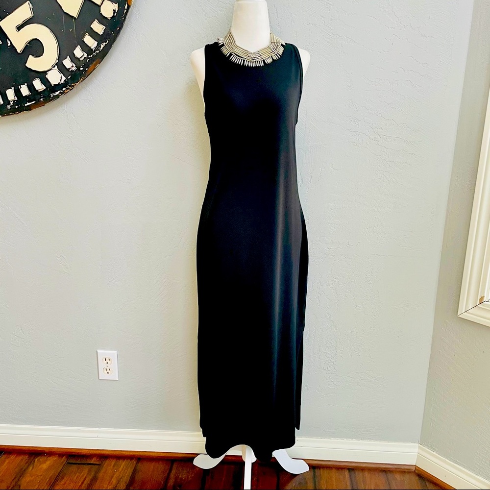 Banana Republic Factory Black Twist Back Maxi Dress